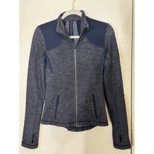 Lululemon Womens Blue Heather Long Sleeve Full-Zip Define Jacket Size 4